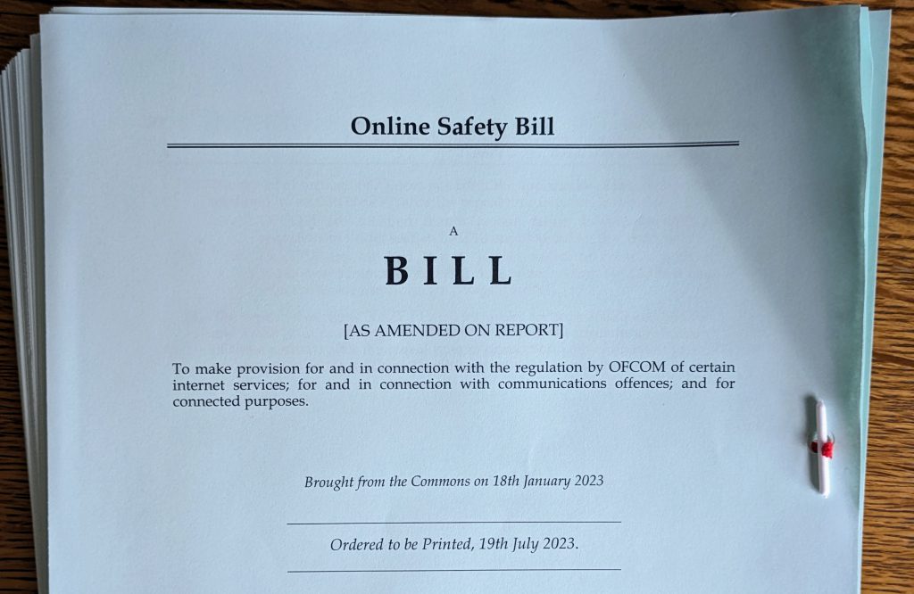 Online Safety Bill front cover